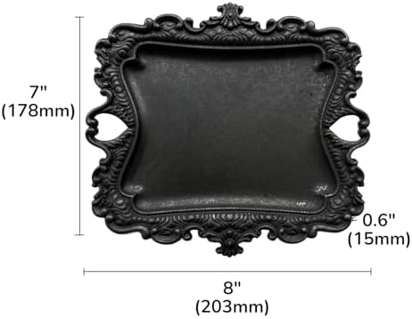 khtumeware 1 Pack Jewelry Dish Rustic Iron Gray Jewelry Trays ideal for holding jewelry rings and large jewelry storage trinkets. - Image 2