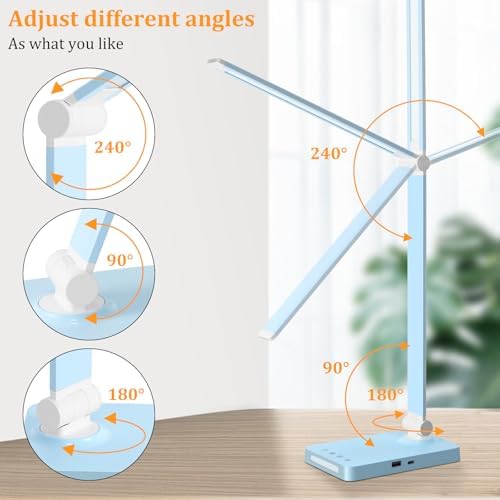 LED Desk Lamp with USB Ports,Touch Desk Lamps for Home Office with 5 Modes - Image 6