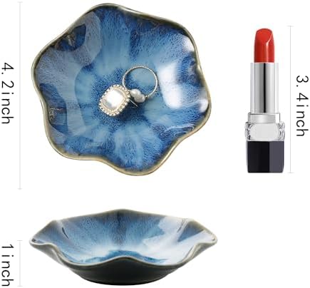 Ceramic Ring Dish, Jewelry Trinket Tray for Rings and Earrings - Image 5