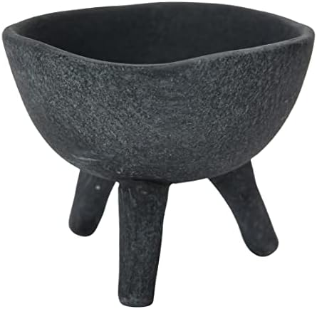 Creative Co-Op Boho Terracotta Footed Planter, Matte Black - Image 7