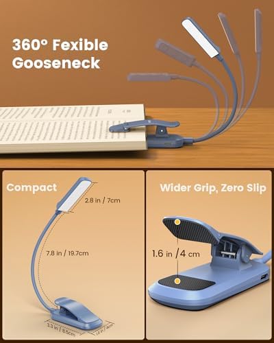 Glocusent 13 LED Book Lights for Reading at Night, Gifts for Book Lovers - Image 6