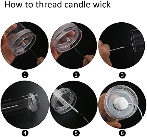 MILIVIXAY 2PCS Pillar Candle Mold -Height: 5.0inch,Diameter:2.0inch-30ft Long Wicks, 2pcs Wick Holders, a Mold Sealer and a Lead Wire Included as a Gift - Image 7