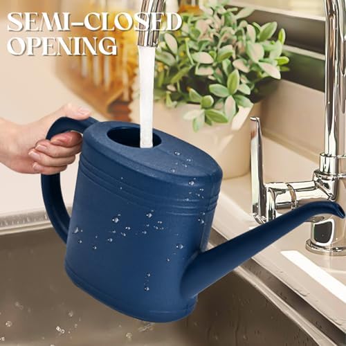 Watering Can for Garden Indoor Plants Outdoor Plant House Flower - 1/4 Gallon - Deep Blue - Image 7