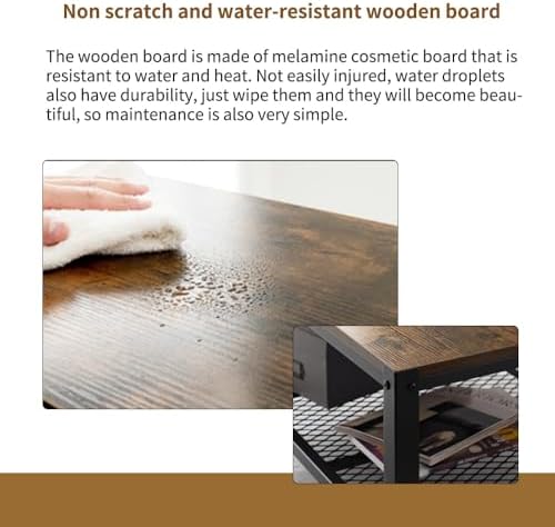 Office Desk Shelf Organizer, Wood Desktop Bookshelf Supplies Storage Rack, Shelf for Top of Desk and Dresser and Cubicle Decor Aesthetic Bookshelf (Brown, Small 12.9" Lx6.3 Wx10.2 H) - Image 7