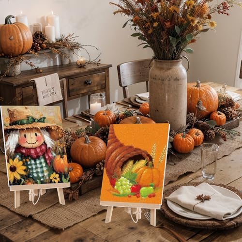 Sherr 24 Pcs Pre Drawn Canvas for Adult, Autumn Halloween, 8 x 10 Inch - Image 6