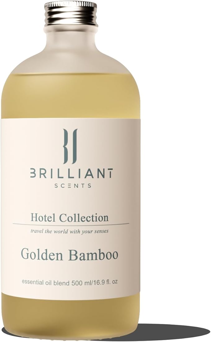 Brilliant Scents Golden Bamboo Scent | Green Bamboo, Cucumber, Bergamot, Melon | Inspired by: Trump Towers | Luxury Home & Business Scent | Fragrance Oil | 500ML