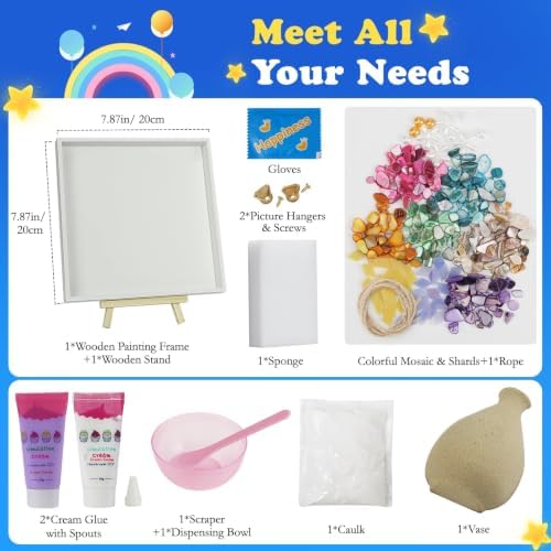 DIY Vase Mosaic Painting Kit, Purple - Image 6