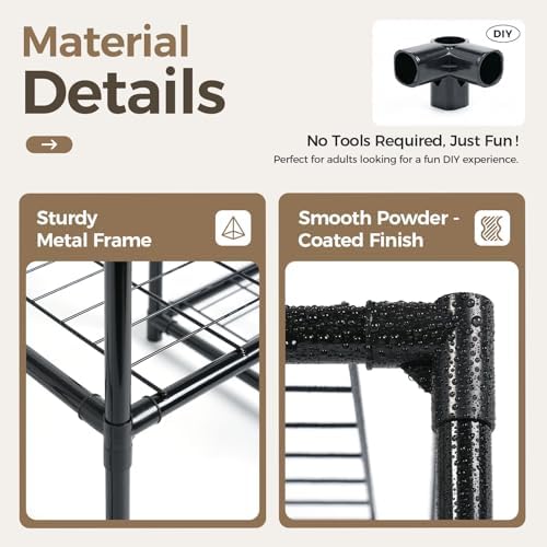 Bamworld Plant Stand Indoor Outdoor 11 Tier Tall Large Metal Plant Shelf - Image 6