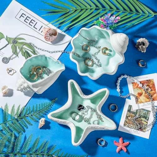OSOPOLA Ceramic Starfish Jewelry Tray Ocean Ring Holder Dish Key Tray - Image 5