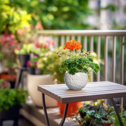 4 Inch Plant Pots, Ceramic Flower Pot for Indoor Plants, Grey - Image 7