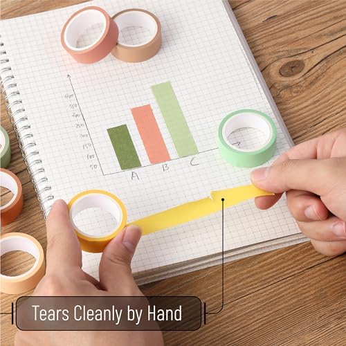 Mr. Pen- Washi Tape Set, 10 Rolls, 5.5 Yards/Roll, Washi Tape for Scrapbook - Image 7
