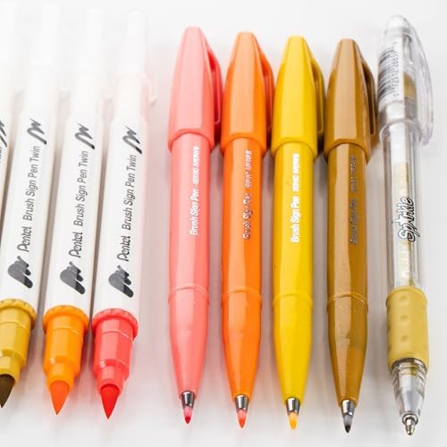 Pentel Carrie Walker Gratitude Writing and Journaling Kit, Gel Pens and Marker Variety Pack, Inspiring Color Palette, 14 Pieces - Image 5