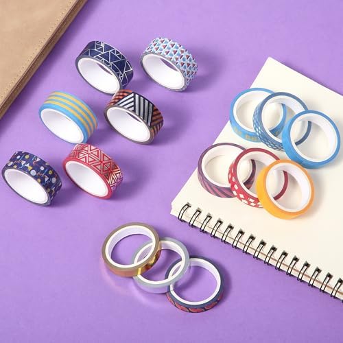 Mr. Pen- Washi Tape Set, 15 Rolls, Assorted Sizes, Metallic Foil - Image 7