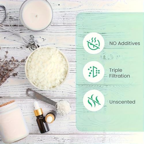 20LB White Pellet Beeswax for Candles - Premium Scented Wax Material with Mild Non-Irritating Fragrance - Ideal for Making Container & Scented Candles - Suitable for Adults, Beginners.Valentine's Day - Image 7