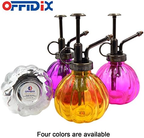 OFFIDIX Glass Spray Bottle Plant Mister Purple Pumpkin Watering Can 6.7 oz - Image 6