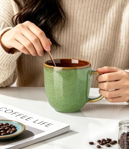 LERATIO Ceramic Coffee Mugs Set of 6,12oz Handmade Coffee Mugs Set - Image 6
