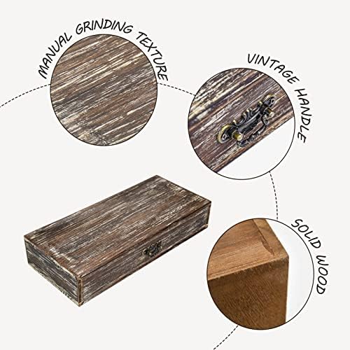 Wooden Drawers Organizer Box Solid Farmhouse Retro Desktop Storage Box - Image 7