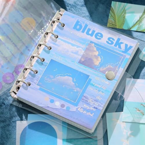 ATIRAMANIYA 346pcs Journal Supplies Kit Vintage Scrapbook Stickers Art Journaling Bullet Junk Journal Planners DIY Decoration Paper Stickers Craft Kits Notebook Collage Album (Blue Sky Book) - Image 5