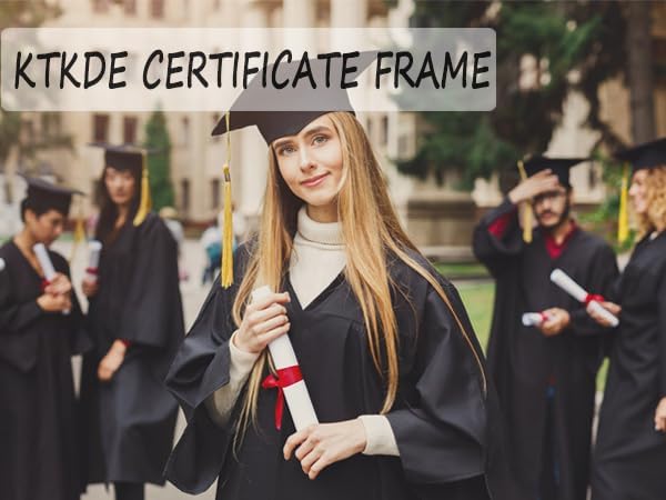 KTKDE A4 Picture Frame set of 3, Document Frame 8.3x11.7 Walnut Certificate Frame with Plexiglass Gallery Wall Frame Table frame best gift