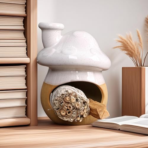 Ceramic Palo Santo Holder - Mini Chimenea Mushroom Incense Burner - Image 6