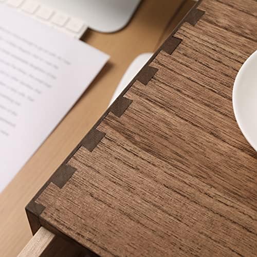 DDYURI Wood 2 Drawer Desktop Organizer Cabinet - Desk Storage Box for Kitchen Counter, Dresser Tabletop - Wooden File Organizer Printer Machine Stand for Office Accessories Chest Dark (FAX2C-DK) - Image 6