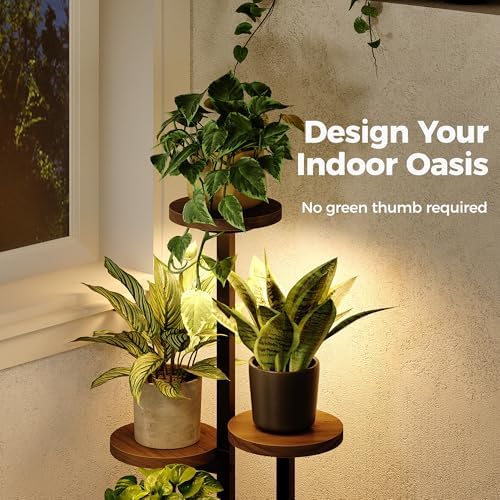 Bamworld Plant Stand with Grow Lights Corner Plant Stand 4 Tier - Image 6