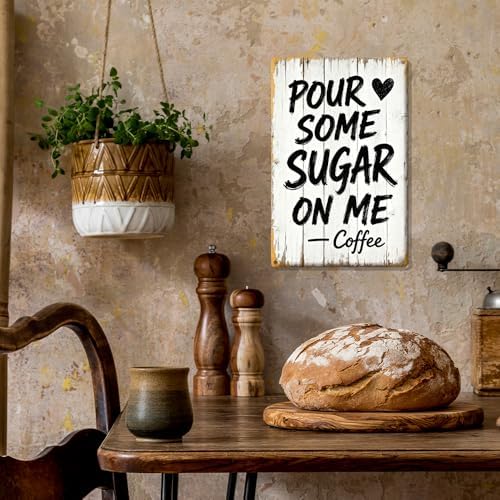 Coffee Metal Tin, Pour Somme Sugar On Me Coffee Sign - Image 7