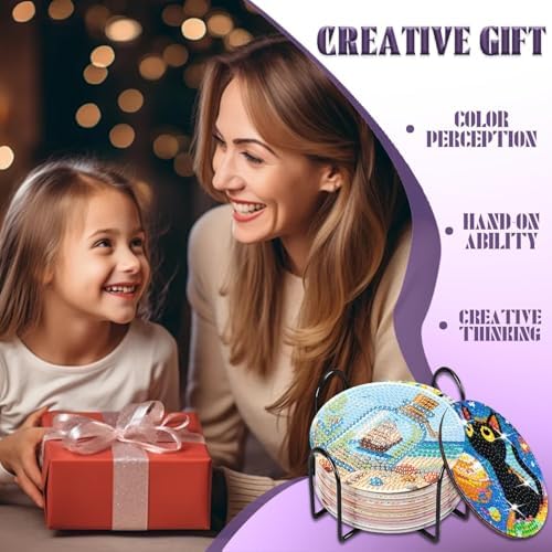 8 Pcs Beach Diamond Art Coasters Kits, Diamond Painting Coasters Kits - Image 7