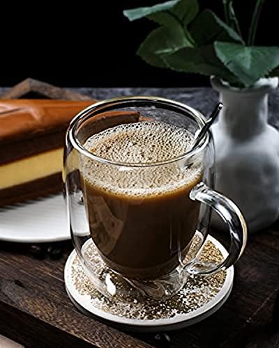 LIBWYS 12oz Double Walled Coffee Cups Glasses Mugs, Borosilicate Glass 2Pcs - Image 7