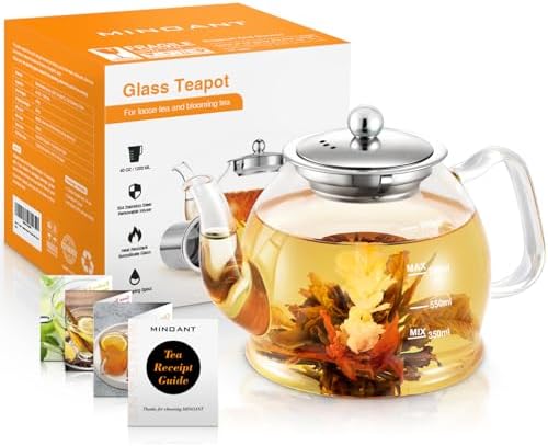 Glass Teapot, 33oz / 1000ml Teapot with Removable Infuser - Image 7