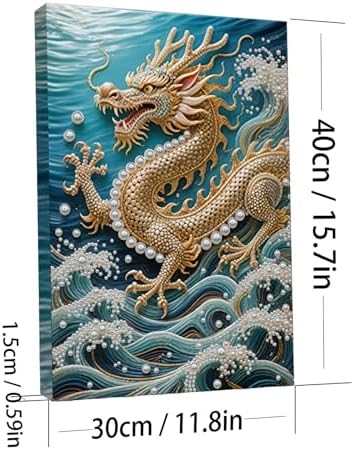LQCrafK DIY Pearl Art Painting Handcraft Kit for Adults Beginners, Creative Design, Healing Stress-Relieving Home Wall Decoration, with Framed Painting and Tools-Dragon - Image 7