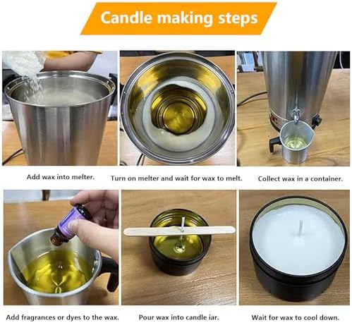 Electric Candle Making Melting Pot, Non-Stick Candle Melter, Soy Wax and Beeswax Candles, DIY Candle Making Complete Kit, for Adult and Beginners,12L - Image 7