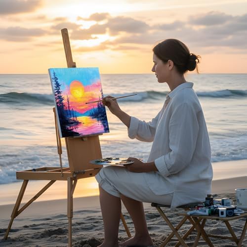 Sherr 12 Pcs Pre Drawn Canvas for Adults,Beautiful View,8 x 10 Inch - Image 6