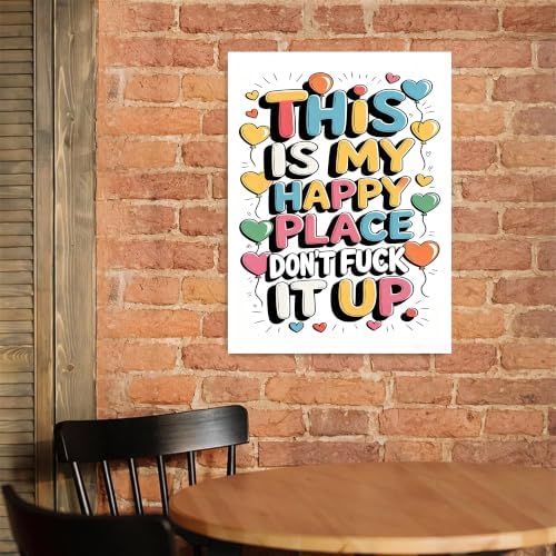 Vintage Happy Place Metal Sign,Retro Funny Home Tin Sign,Wall Aesthetics for Bar Pub Club Cafe Living Room Kitchen Restaurant Shop Office,8x12 Inches (Happy Place-10) - Image 7