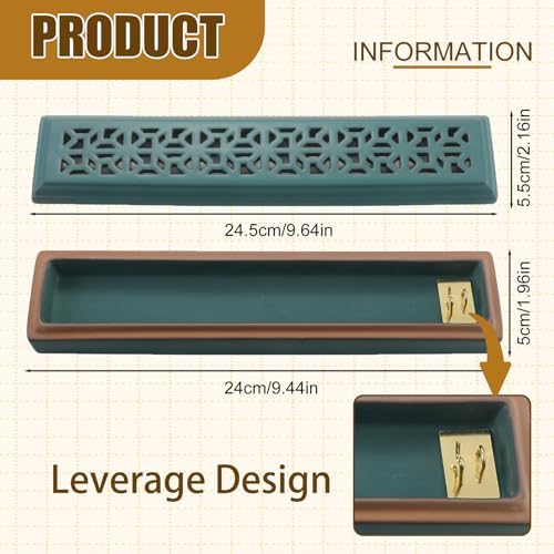 CEREMONY Incense Holder for Sticks,Ceramic Insence-Stick Holder Ash Catcher,Incense Holder Timkburner for Meditation Yoga Spa Room Decor - Image 6