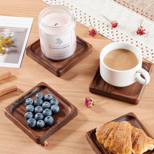 Acacia Wood Coasters for Drink-Drink Coasters Set of 8 | Coffee Table Decor - Image 7