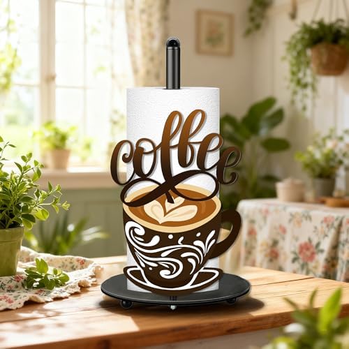 Coffee Paper Towel Holder, Coffee Decor for Countertop Cute Vintage Home Table, Housewarming Birthday Gifts for Cafe Lovers - Image 7