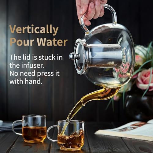 DOPUDO Glass Teapot with Infuser, 42 oz Borosilicate Tea Kettle - Image 7