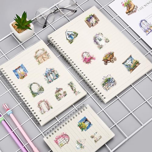50PCS Garden Stickers Aesthetic PET Sticker Garden Flower wall Decal Waterproof Decorative Decals for Scrapbook DIY Crafts Album Bullet Journal Planner Water Bottles Laptop Phone (Garden Sticker) - Image 7