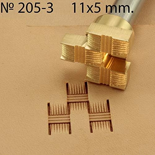 DandS ltd Leather Stamp Tool, Basket Weave, Professional Steel Craft Tool for Leatherworking, Embossing, Carving & Stamping Leather Projects, Belts Wallets & DIY Projects Compatible with Mallet #205-3
