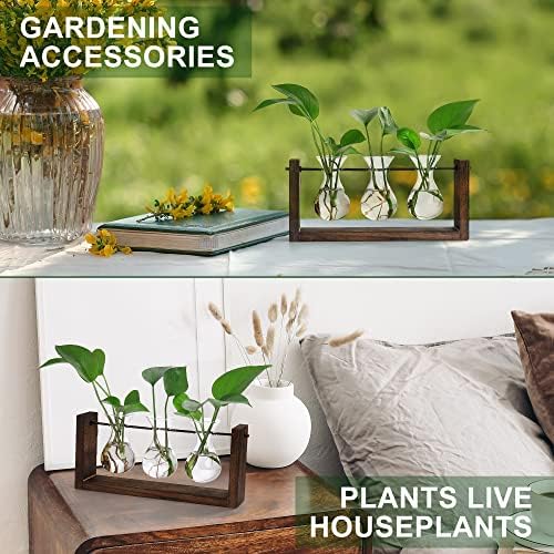 YIBOT Wall Hanging Planter Plant Propagation Stations Glass Flower Vase - Image 6