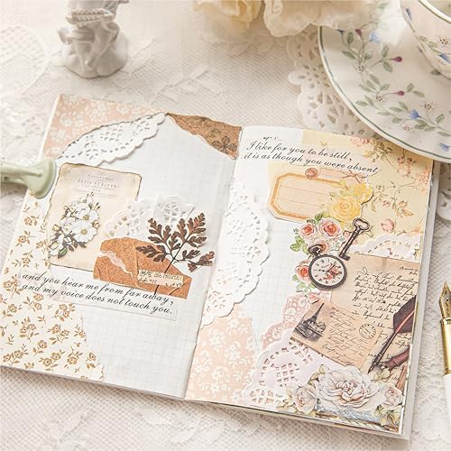 400 Sheets Scrapbook Papers Journaling Stickers Scrapbooking Supplies Kit Junk Journal Supplies Decorative Craft Stickers for Planner, Bullet Journal Collage Card Embellishment Retro Crafts - Image 7
