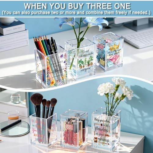 Sorry I'm Late I Was Dilly Dallying Acrylic Makeup Brush Pencil Holder Cup, Funny Silly Goose Pen Holder Cup Gifts for Women Coworker, Cosmetic Organizer for Home Office Desk Accessories - Image 6