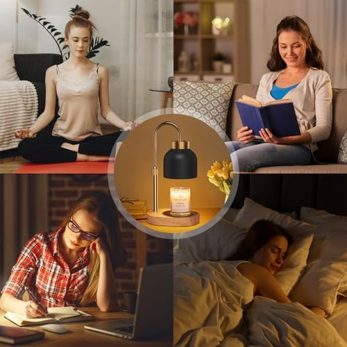 seenlast Candle Warmer Lamp with Dimmer Adjustable Height, 2/4/8H Timer,Vintage Home Decor for Scented Jar - Image 6