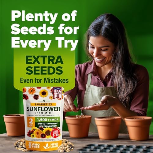 HOME GROWN Sunflower Mix Seeds, 9 Variety, 1,500+ Seeds - Image 7