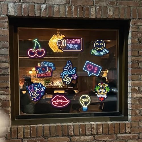 140 Pcs Neon Vinyl Stickers - Waterproof Cool Cute Aesthetic Stickers for Kids Teens Adults | Water Bottle Laptop Classroom Journaling Scrapbook Decor - Image 6