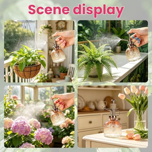 Glass Plant Mister, Vintage Spray Bottle with Fine Mist Pump - Image 6