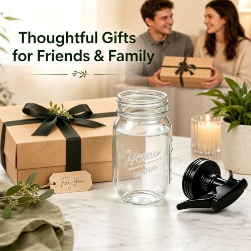 Glass Plant Mister Bottle, 16 oz Mason Jar Sprayer, Clear - Image 6