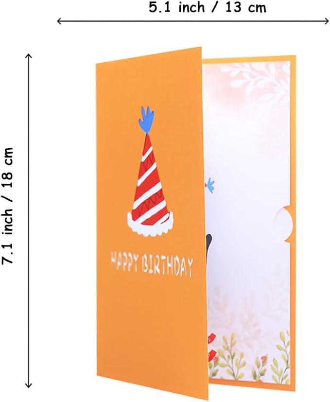 Funny Cat Pop Up Birthday Card, Funny 3D Birthday Cards for Adults and Kids with Envelopes, Handmade Gifts for Cat Mom, Dad, Friend and Every Cat Lover
