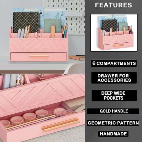 Desk Organizer with Drawer, Countertop Bill Mail Organizer and File Storage - Image 7